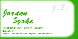 jordan szoke business card