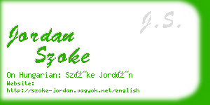 jordan szoke business card